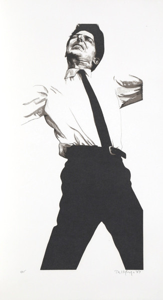 Robert Longo - Jules , from Men In the Cities, 1983, Two color lithograph with embossing