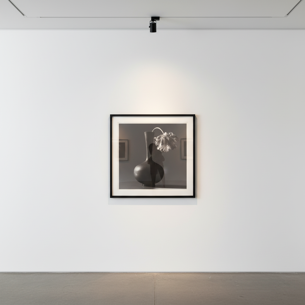 Robert Mapplethorpe - Parrot Tulip in Black Vase, 1985, Gelatin Silver Print