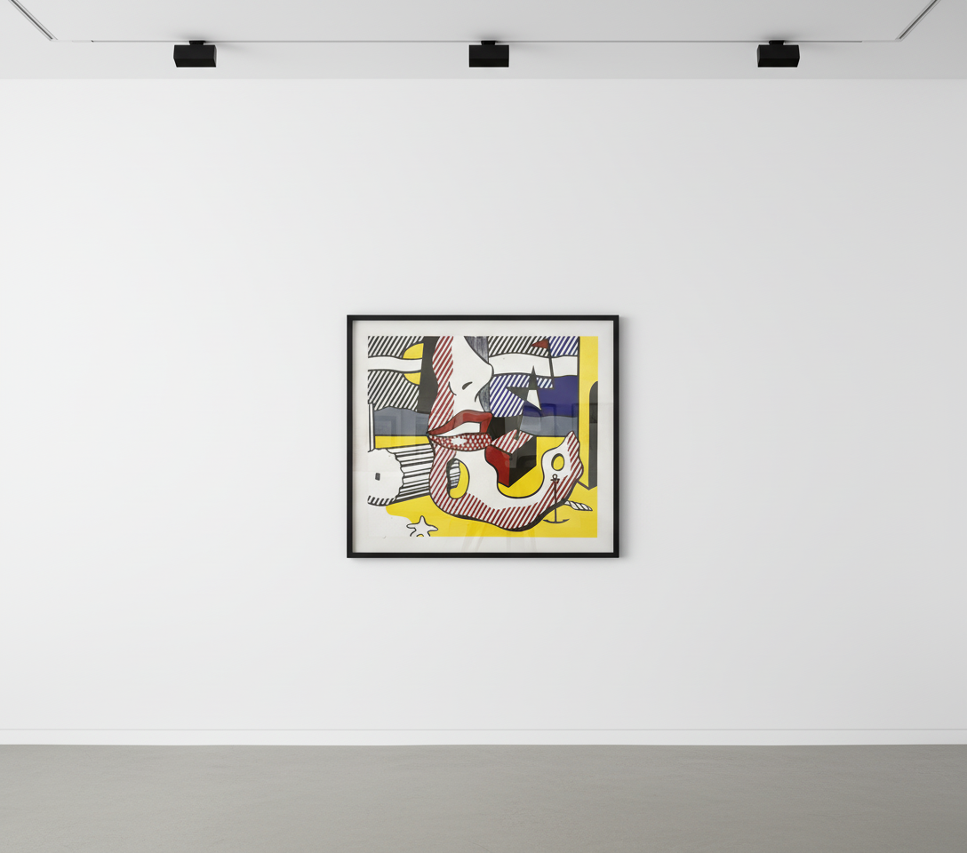 Roy Lichtenstein - A Bright Night, Surrealist Series, (C. 155), 1978, Screen print