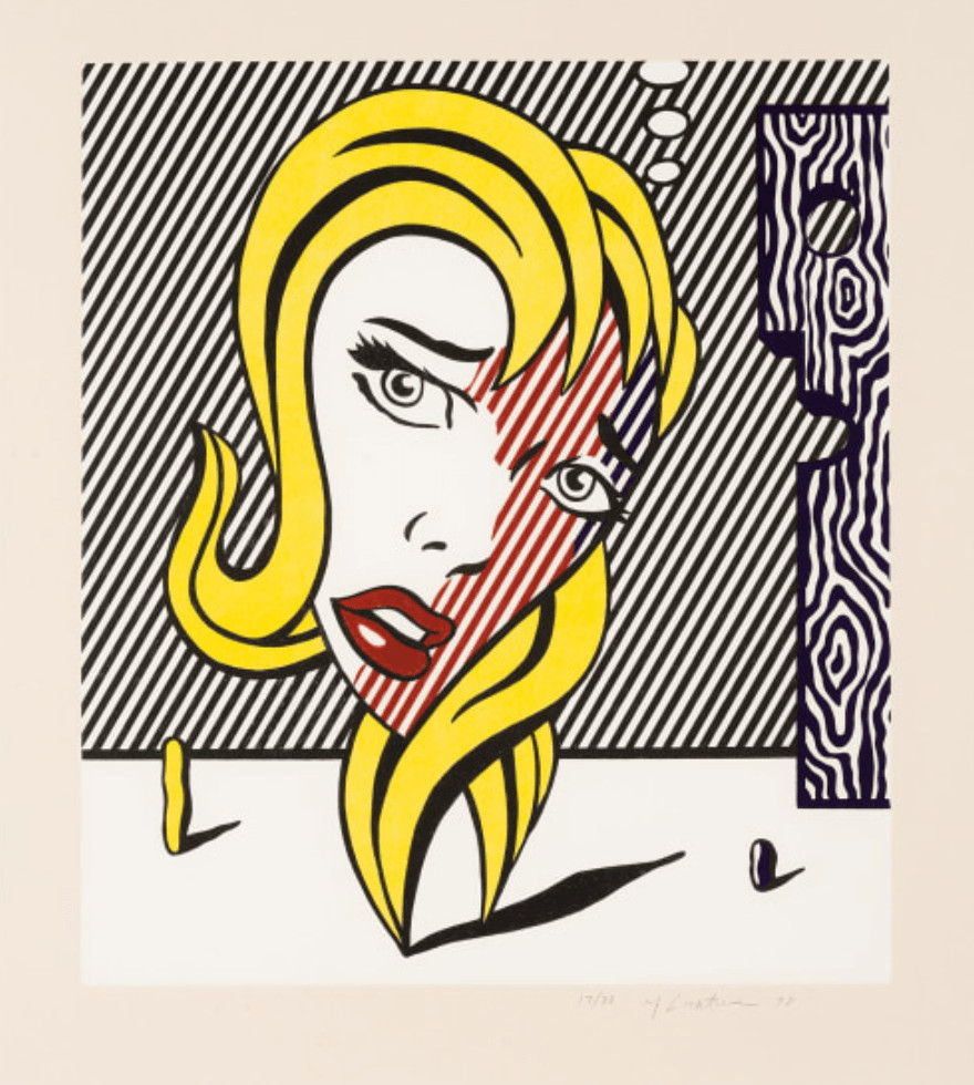 Roy Lichtenstein - Blonde , from the Surrealist Series (C. 153), 1978, Lithograph in colors on Arches 88 paper