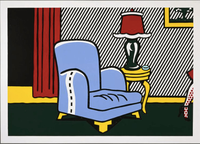 Roy Lichtenstein - La Sortie (C. 248), from Interiors, 1990-91, Woodcut