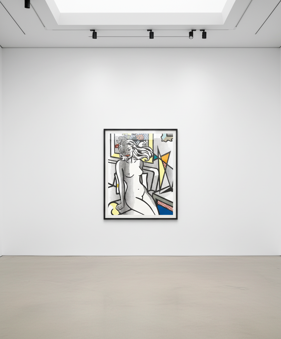 Roy Lichtenstein - Nude With Yellow Pillow (C. 283) , from Nudes Series, 1994, Relief print on Rives BFK paper