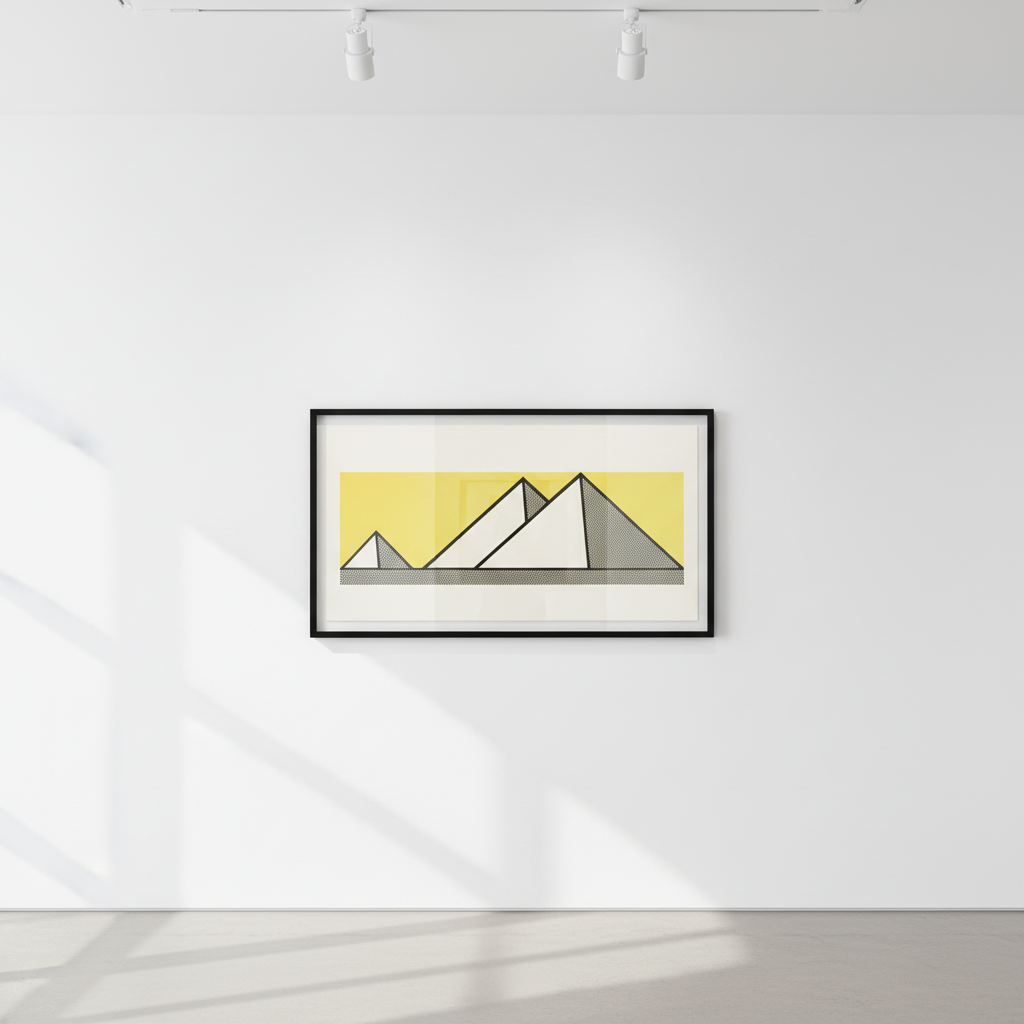 Roy Lichtenstein - Pyramids, 1969, Screen print on paper