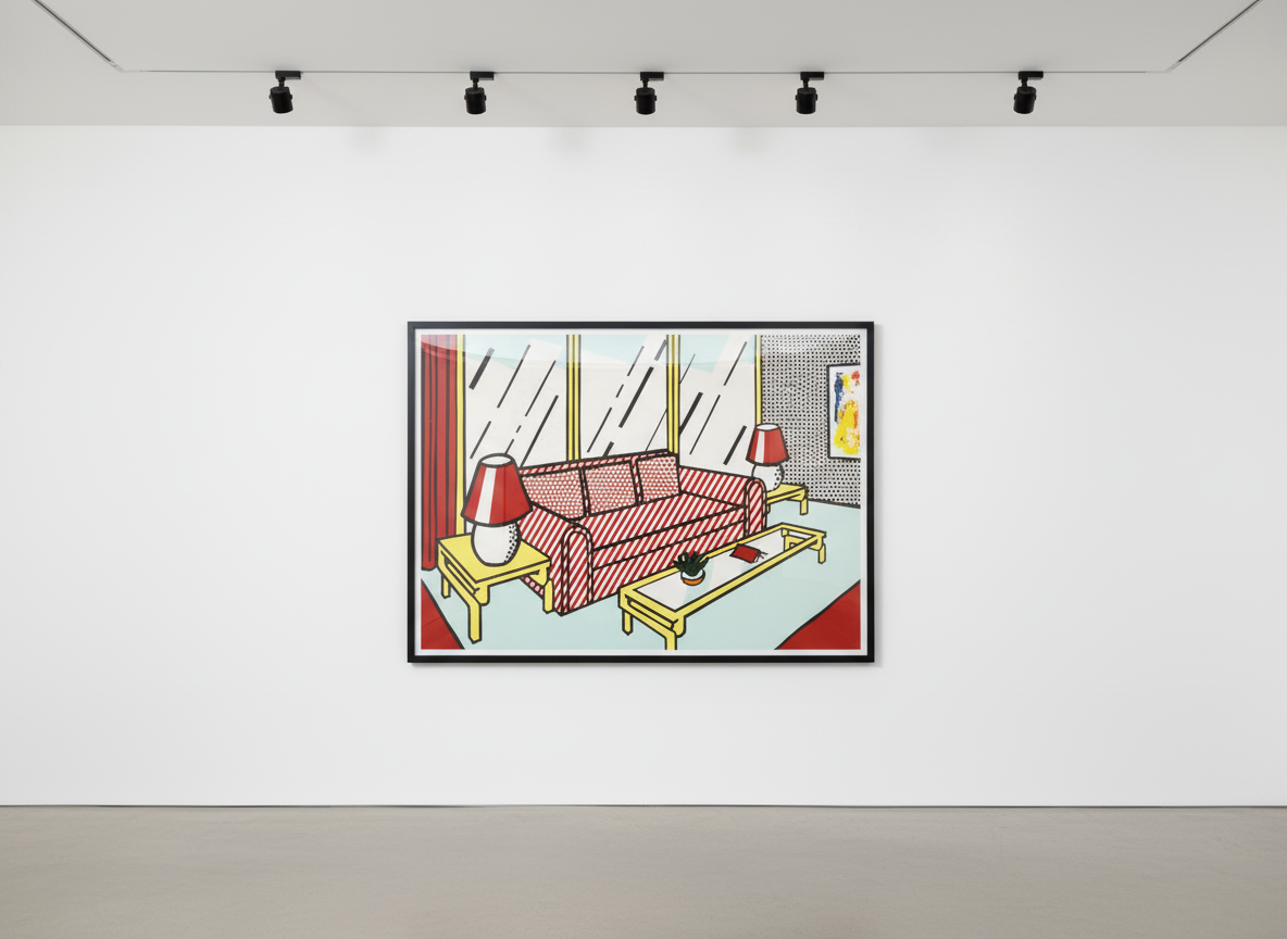 Roy Lichtenstein - Red Lamps (C. 251), 1990-91, Lithograph, woodcut and screen print in colors