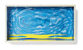 Roy Lichtenstein - Seascape II (C. 40), 1965, Screen print and die-cut collage on blue Rowlux