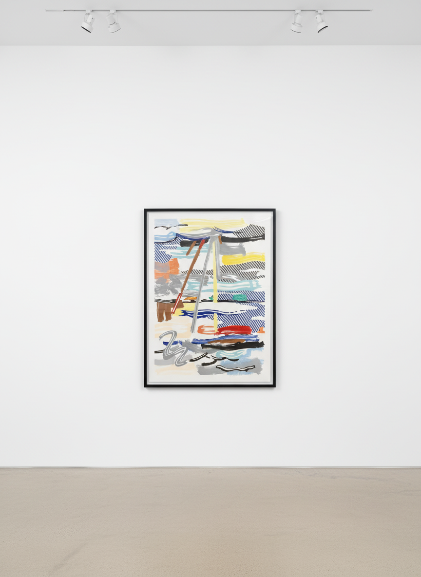 Roy Lichtenstein - Sunshine Through The Clouds (C. 216), from Landscapes, 1985, Lithograph, woodcut, and screen print