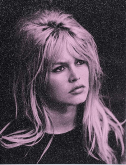 Russell Young - Brigitte Bardot Print, 2017, Enamel screen print with diamond dust on paper