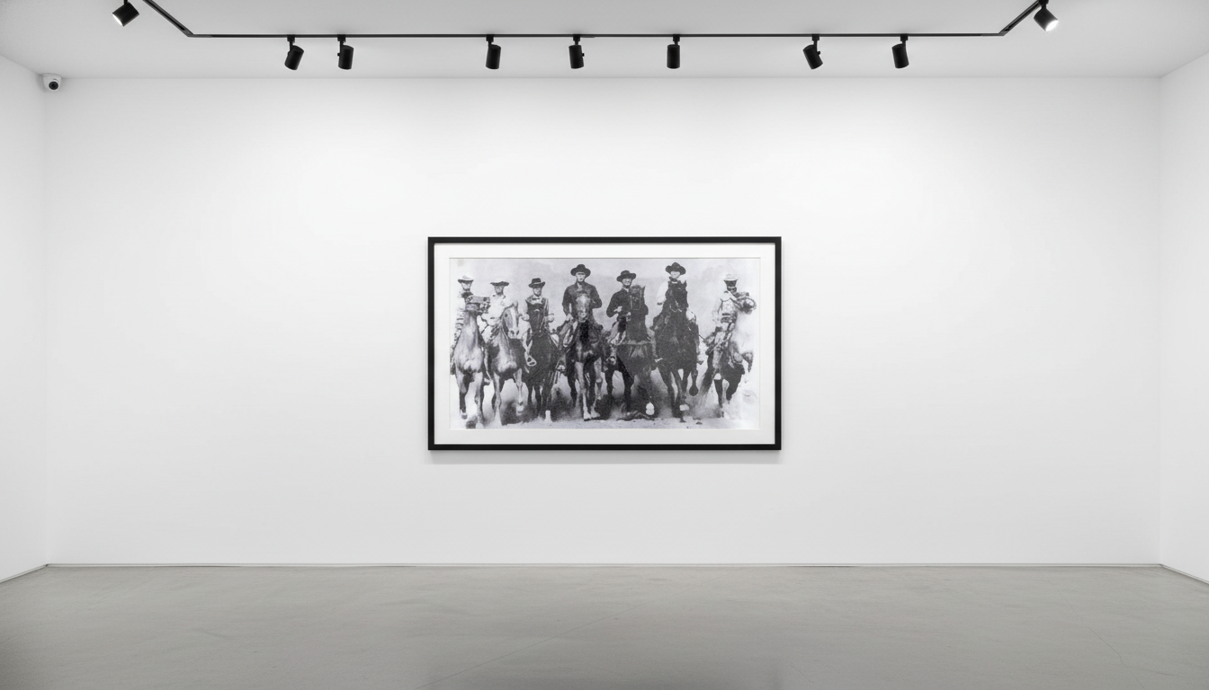 Russell Young - Magnificent Seven, 2017, Enamel screen print with diamond dust