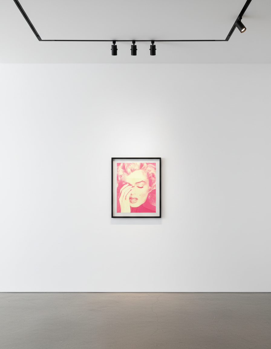 Russell Young - Marilyn Crying, Acrylic paint, enamel and diamond dust screen print on linen