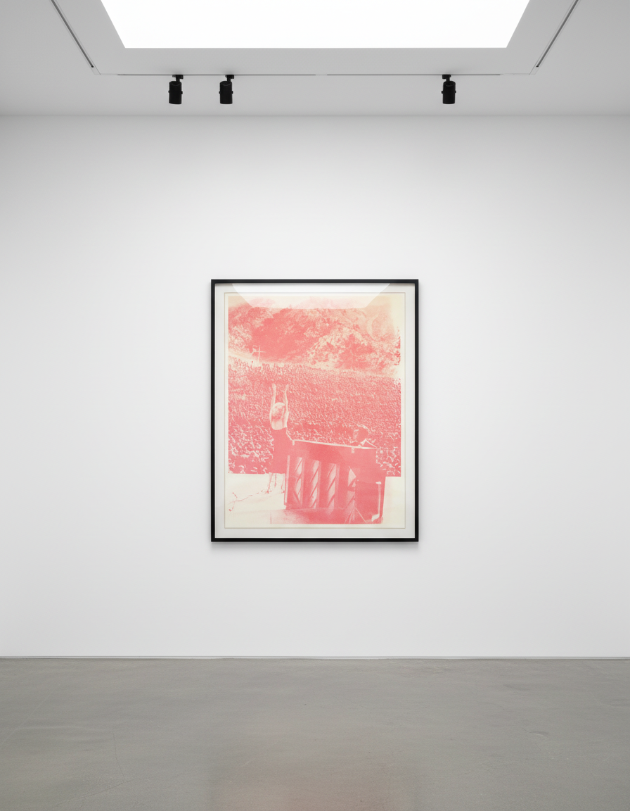 Russell Young - Marilyn in Korea (White + Suicide Pink), 2011, Acrylic paint, enamel and diamond dust screenprint on linen