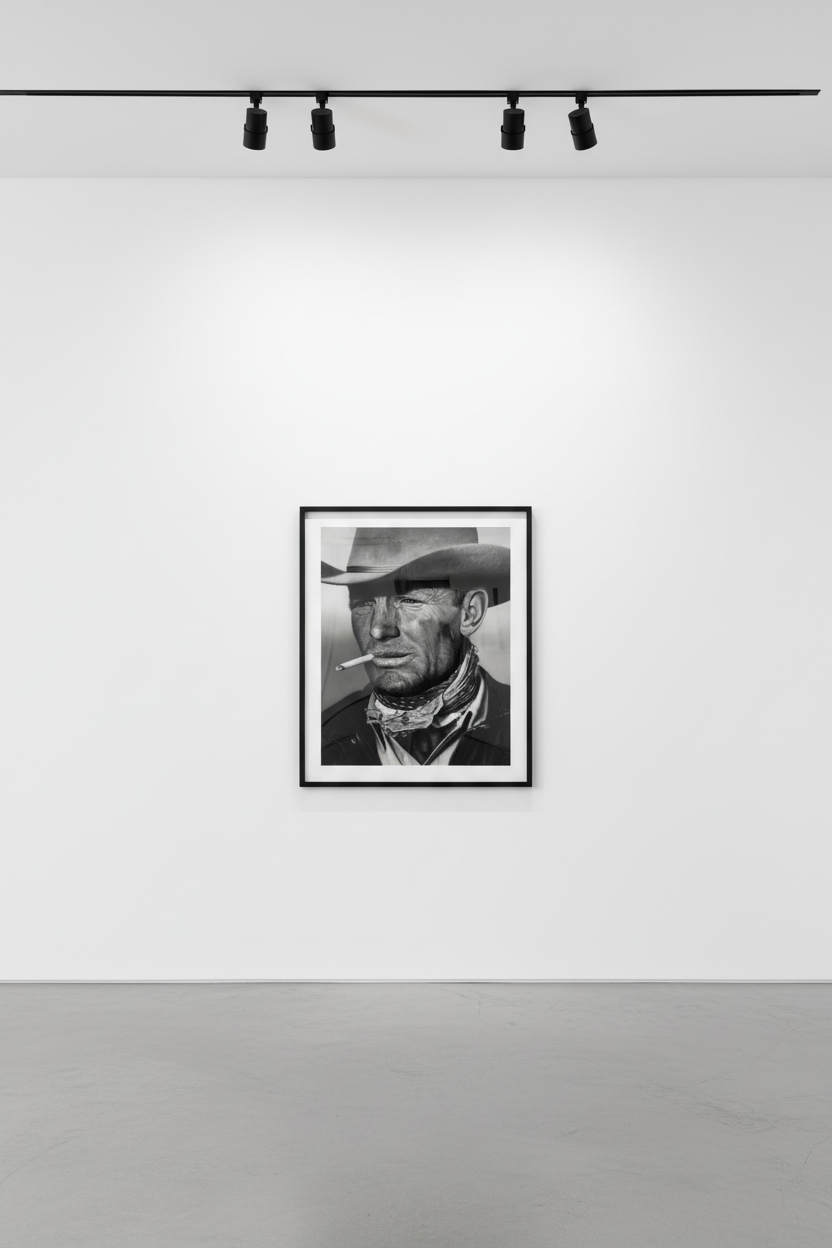 Russell Young - The Cowboy Monumental, 2018, Photorealism hand painted acrylic paint on linen