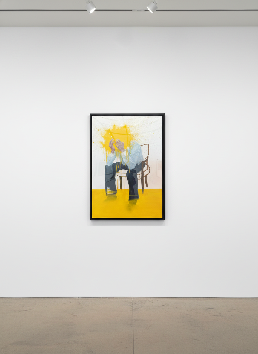 Sage Barnes - Consumed, 2022, Acrylic and aerosol on canvas
**Commissions available in green, pink & blue