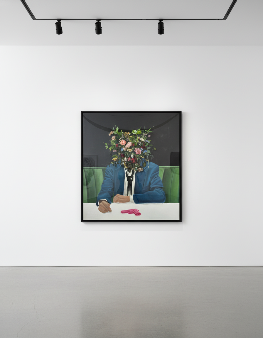 Sage Barnes - Still Life, 2023, Mixed media on canvas