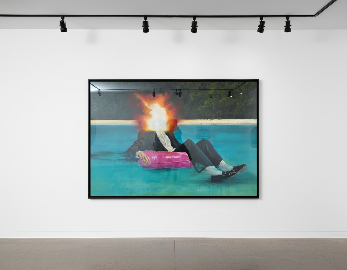 Sage Barnes - The Holiday, 2023, Mixed media on canvas