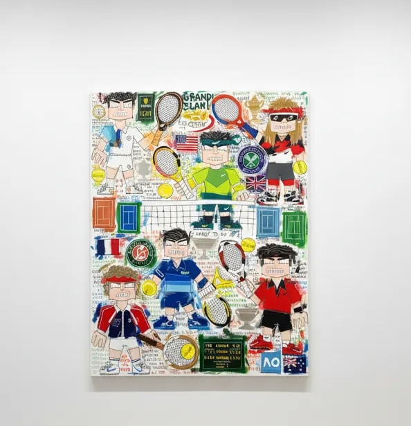 Sol Felpeto - Grand Slam, Acrylic on canvas