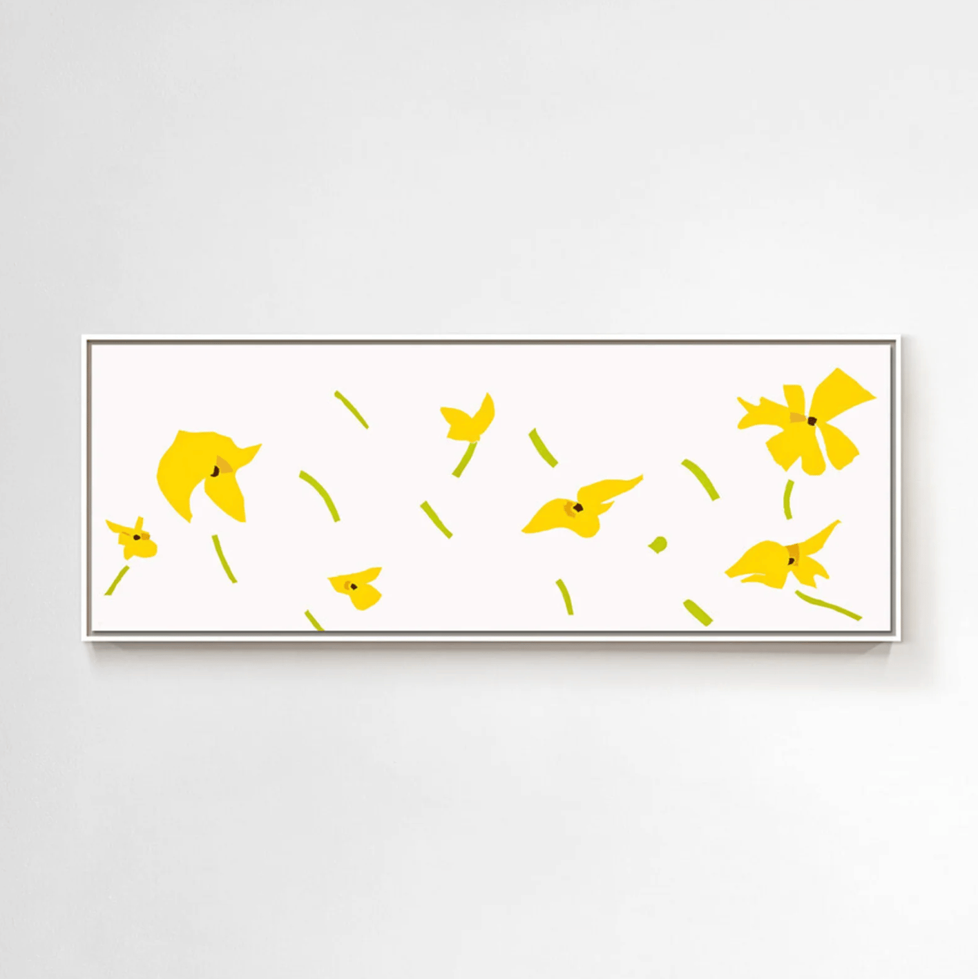 Alex Katz - Flowers in the Wind, 2024, 4-color woodcut on Somerset White 500 gsm