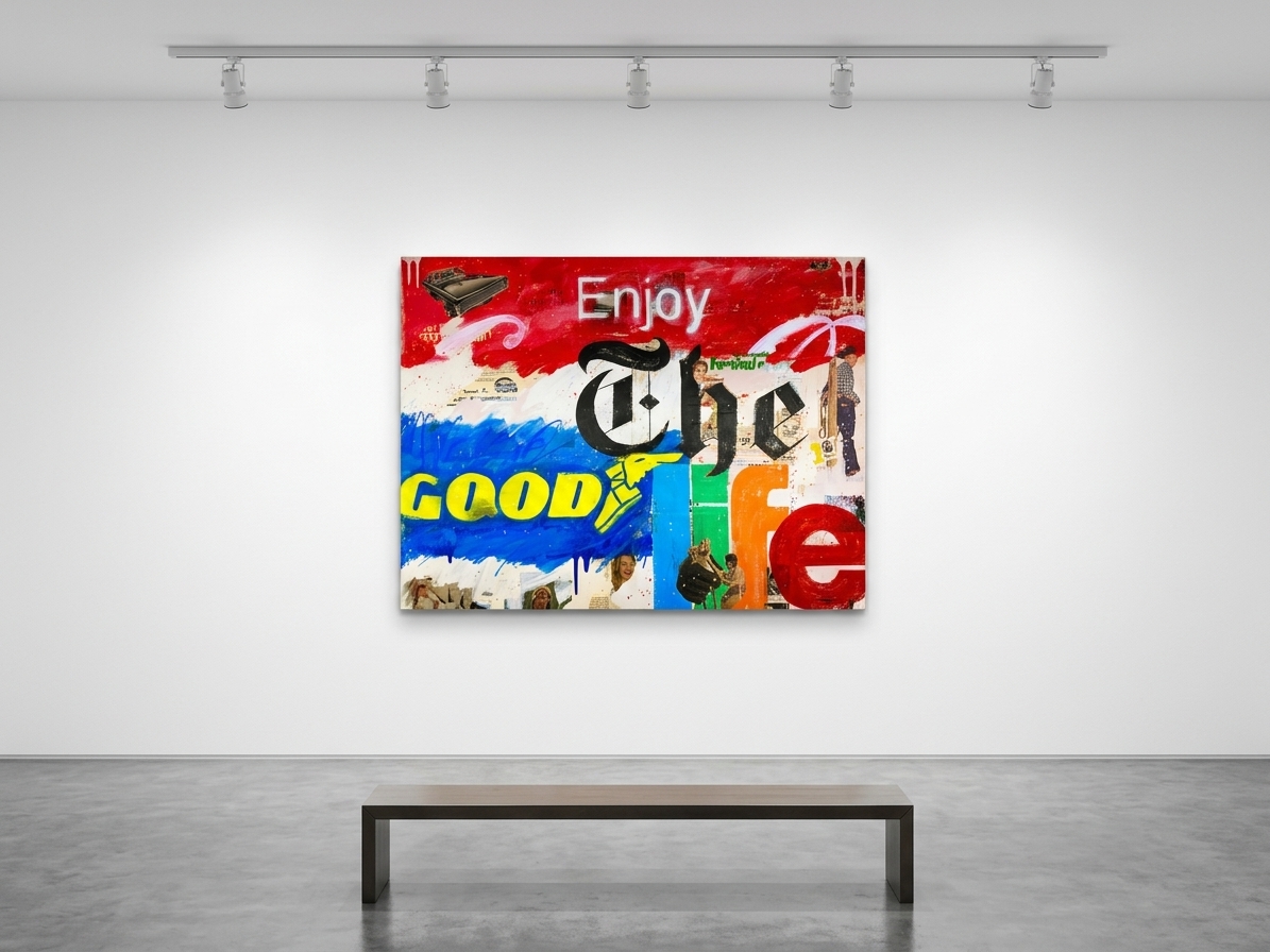 Jojo Anavim - Enjoy The Good Life (Small), Acrylic on Canvas