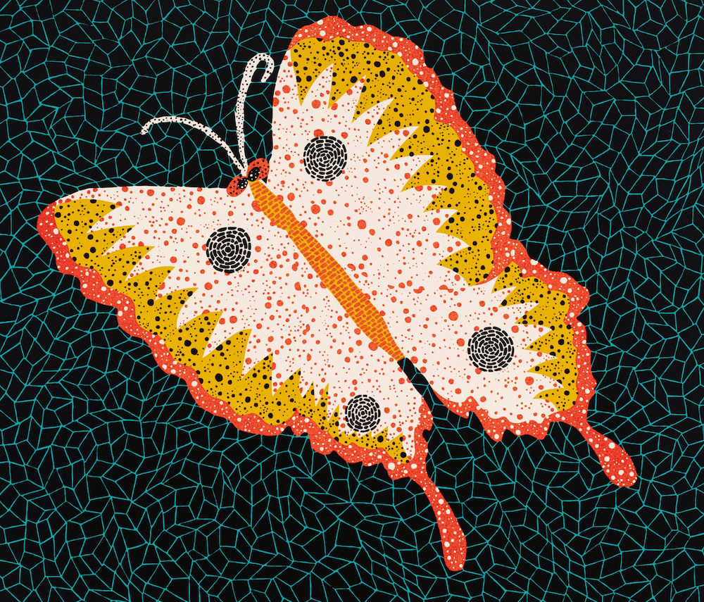 Yayoi Kusama - Butterfly, 1985, Screenprint on Velin d'Arches paper