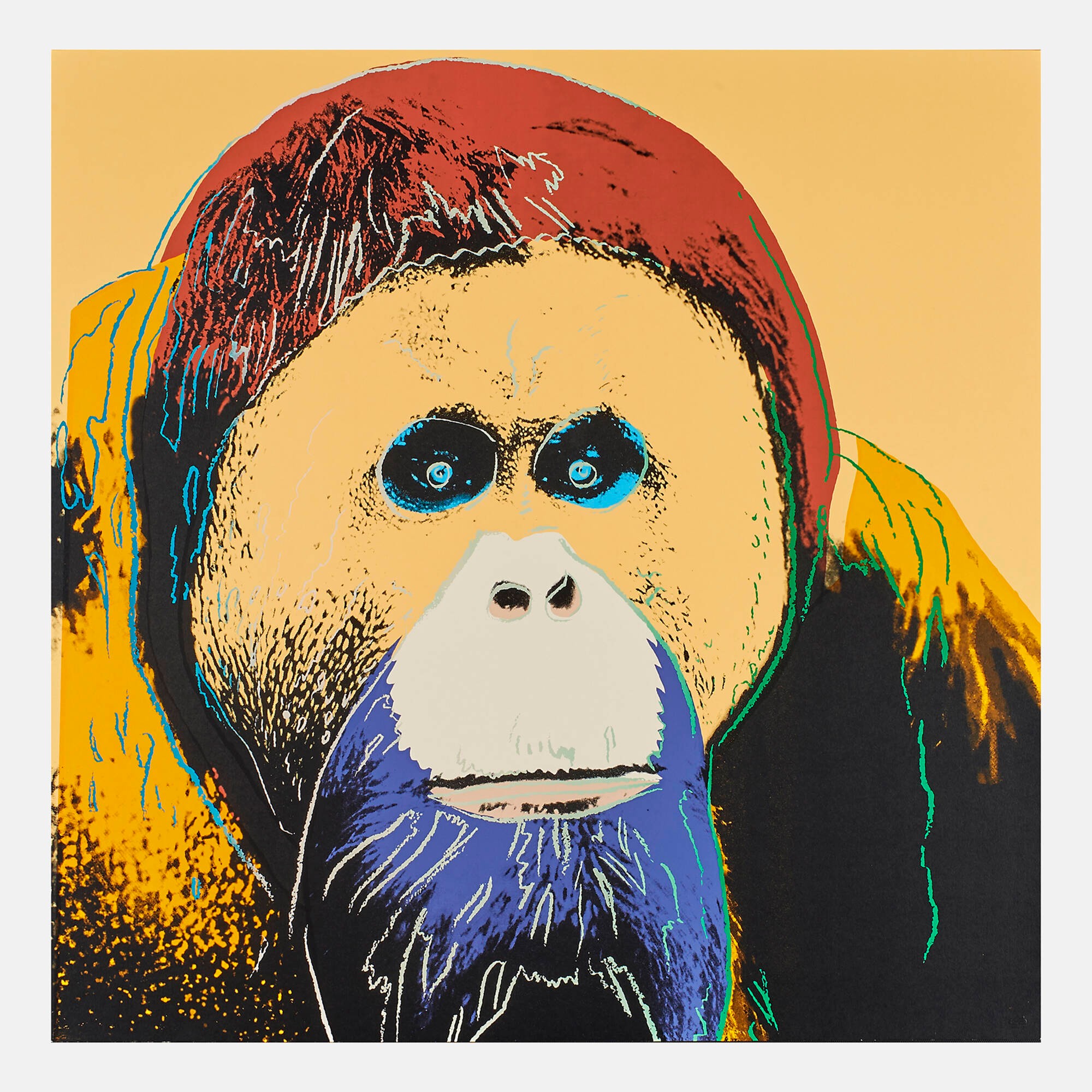 Andy Warhol - Orangutan F.S. II 299, 1983, Screen print on Lenox Museum Board