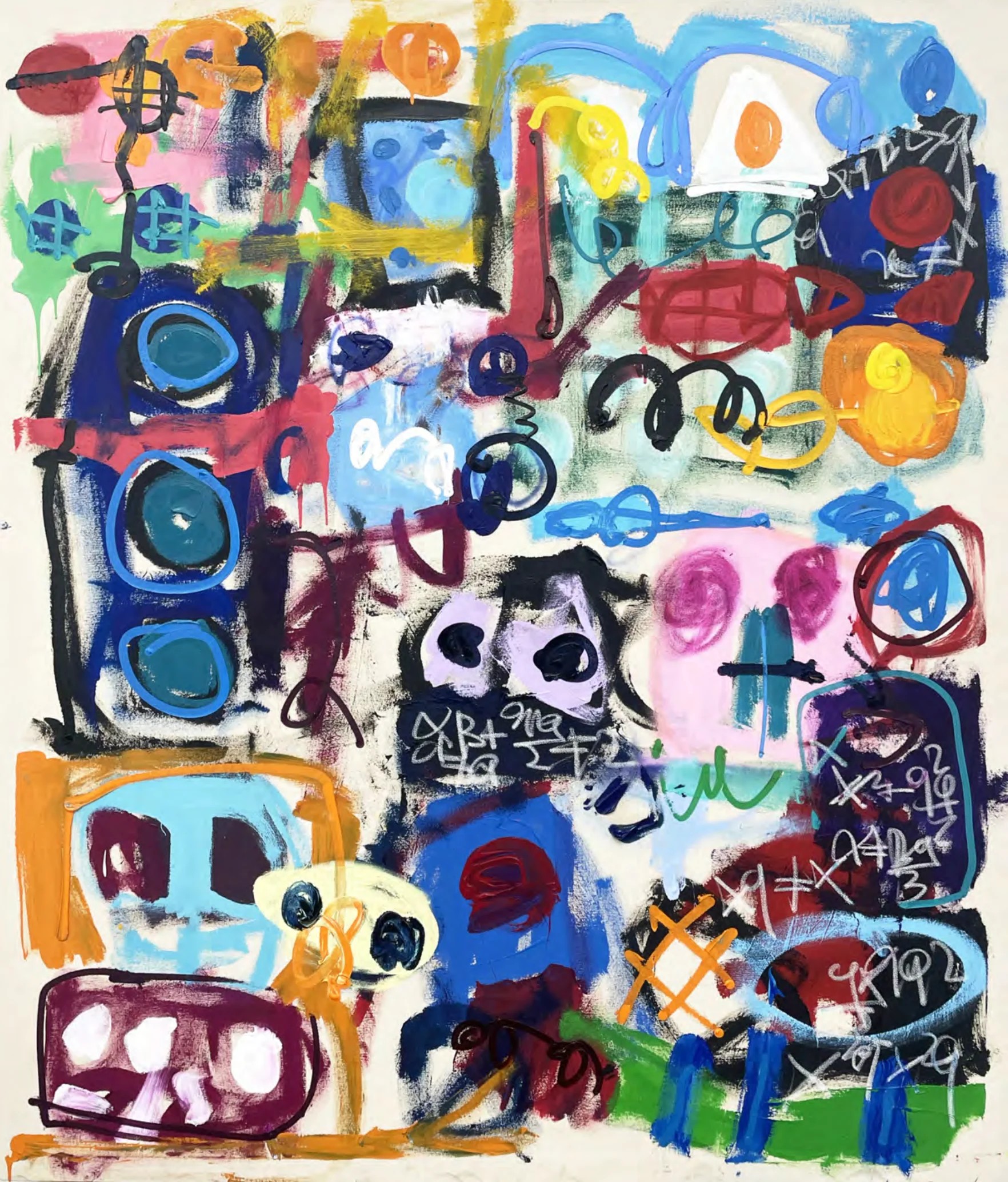 Taher Jaoui - Birds Against Machines, 2026, Oil and Acrylic on Canvas