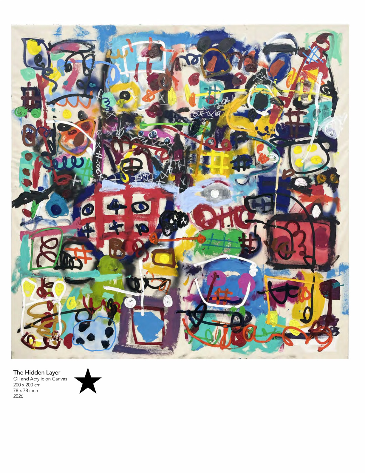 Taher Jaoui - Love on the Edge, 2026, Oil and Acrylic on Canvas