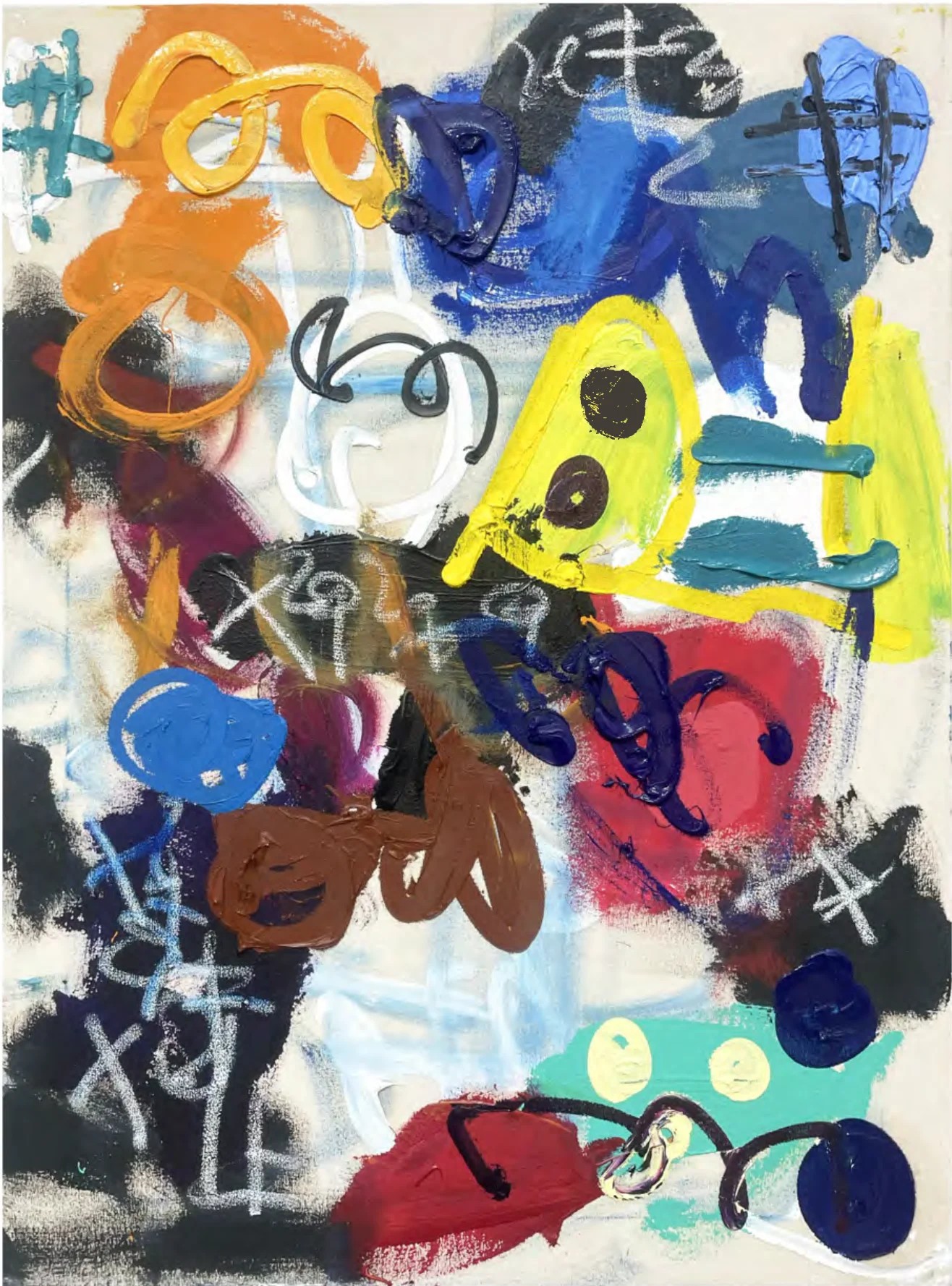 Taher Jaoui - Lovers in Chaos, 2026, Oil and Acrylic on Canvas