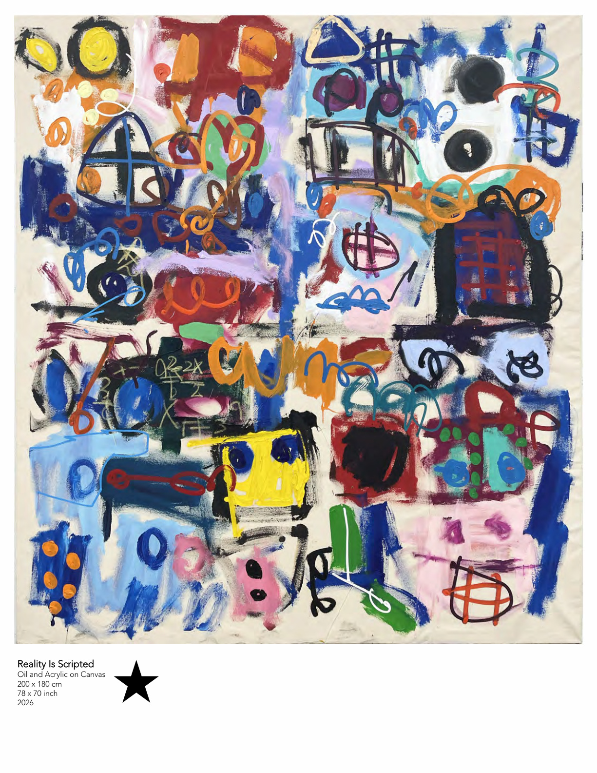 Taher Jaoui - Paths of Resistance, 2026, Oil and Acrylic on Canvas