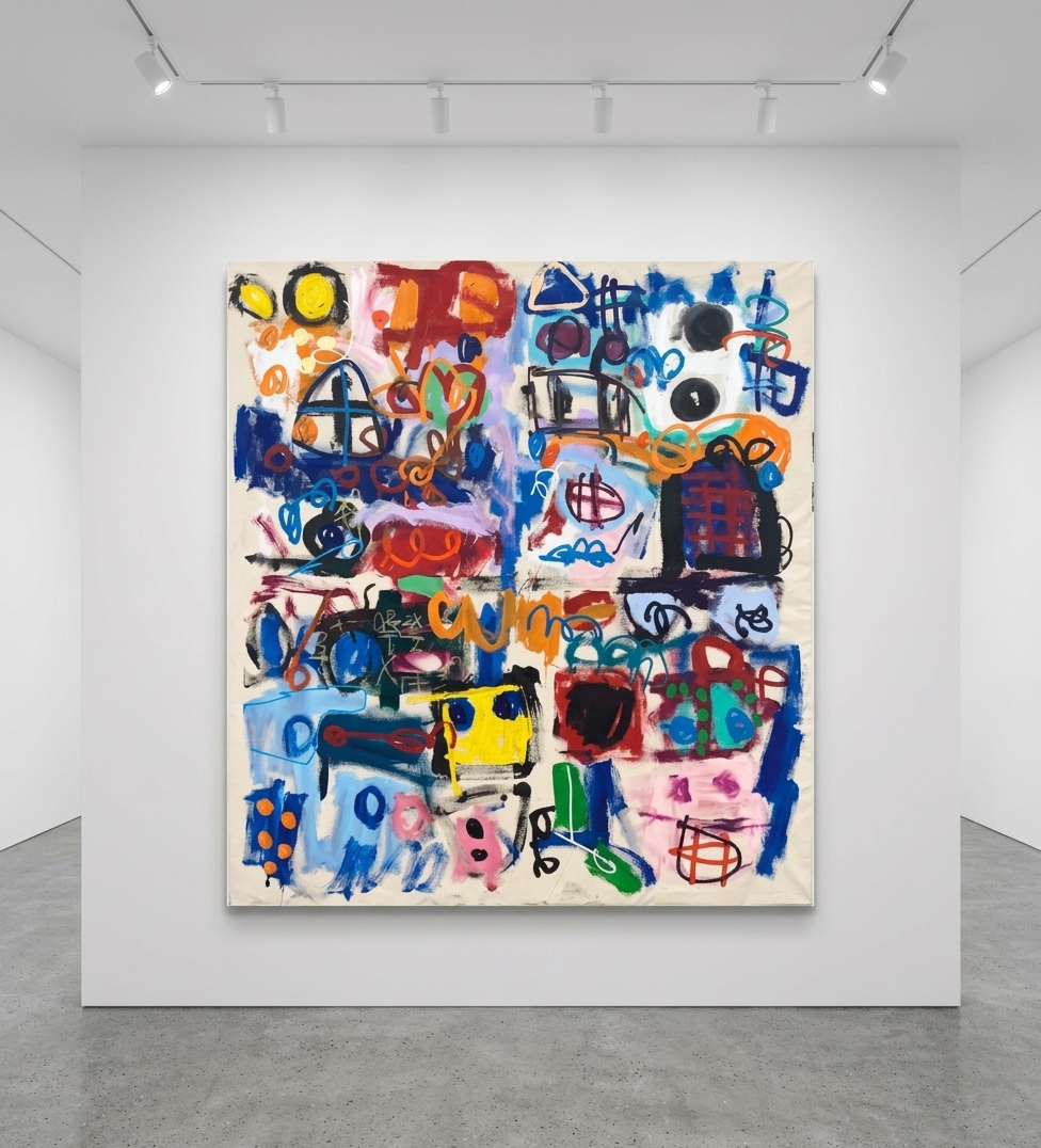 Taher Jaoui - Reality Is Scripted, 2026, Oil and Acrylic on Canvas