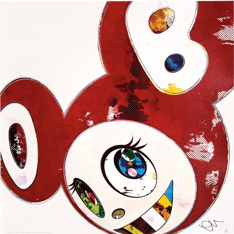 Takashi Murakami - And Then The Superflat Method (red), 2013, Lithograph