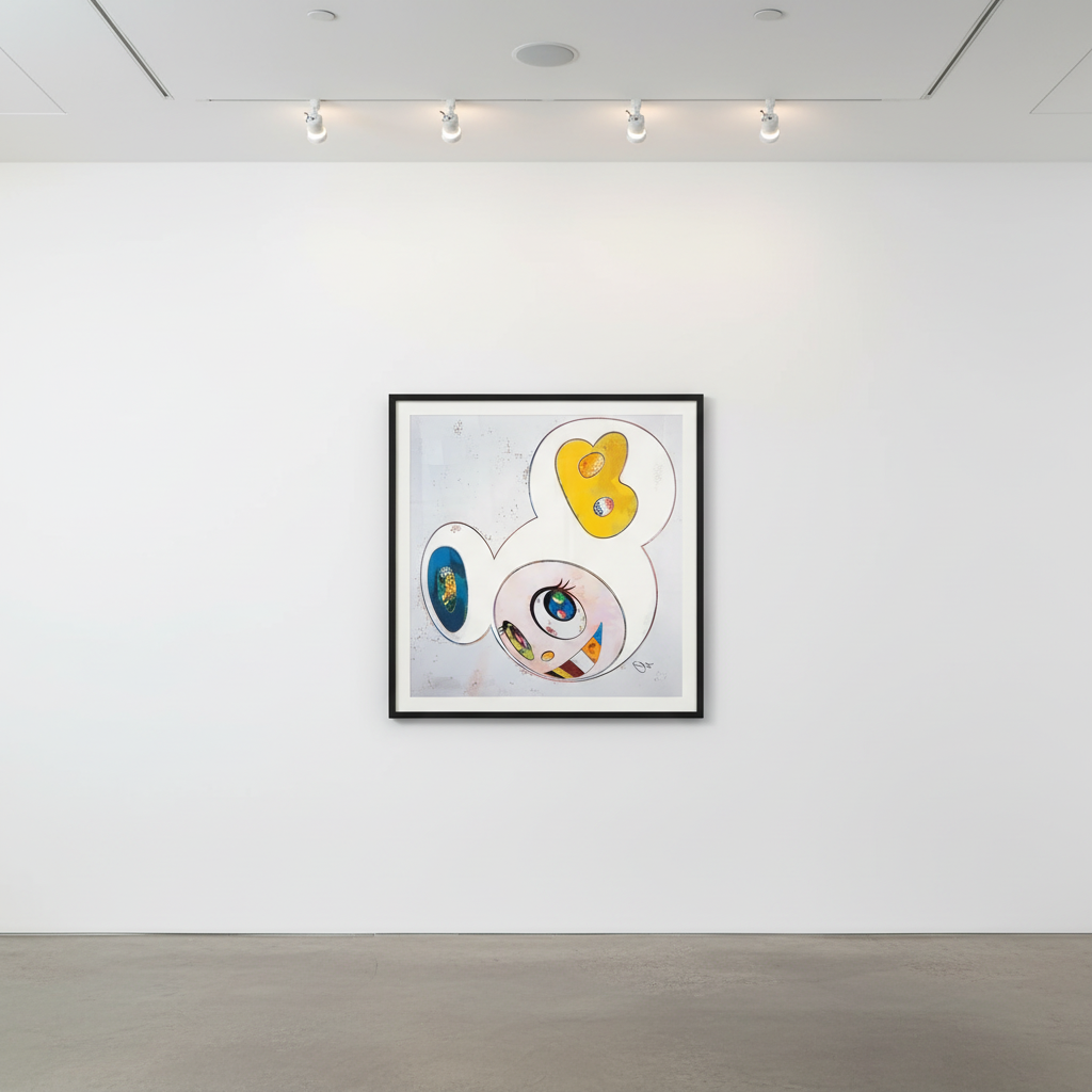 Takashi Murakami - And then (White: The Superflat Method Blue & Yellow ears), 2013, Offset lithograph in colors on smooth ...