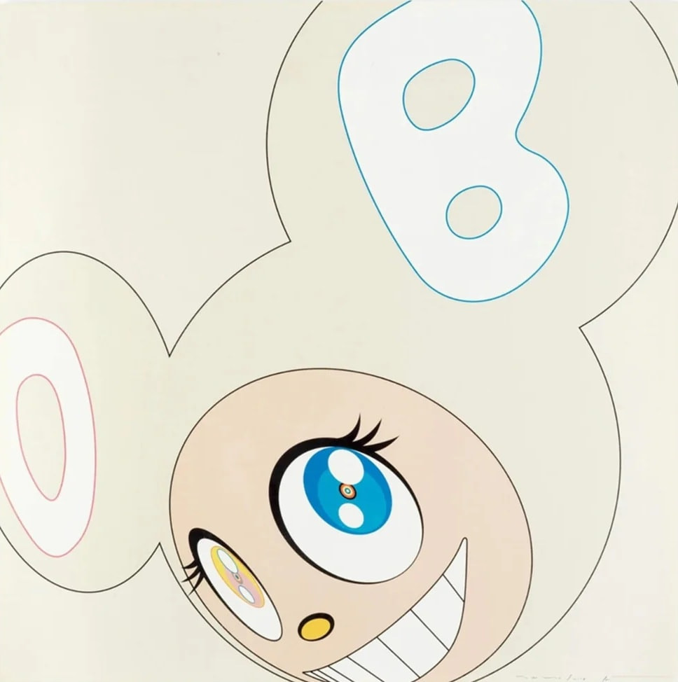 Takashi Murakami - DOB (white), 2003, Lithograph
