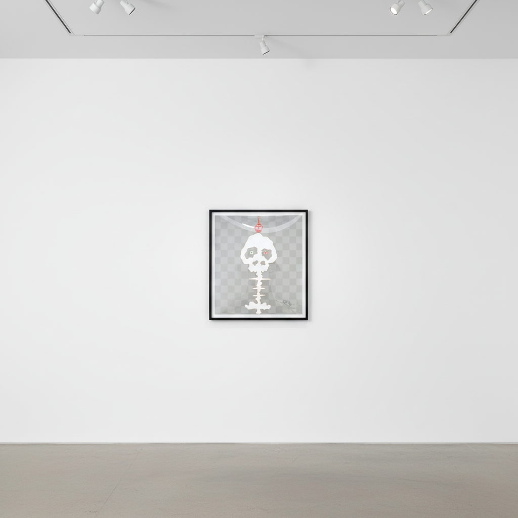 Takashi Murakami - Dokuro Silver, 2000, Silver foil offset print