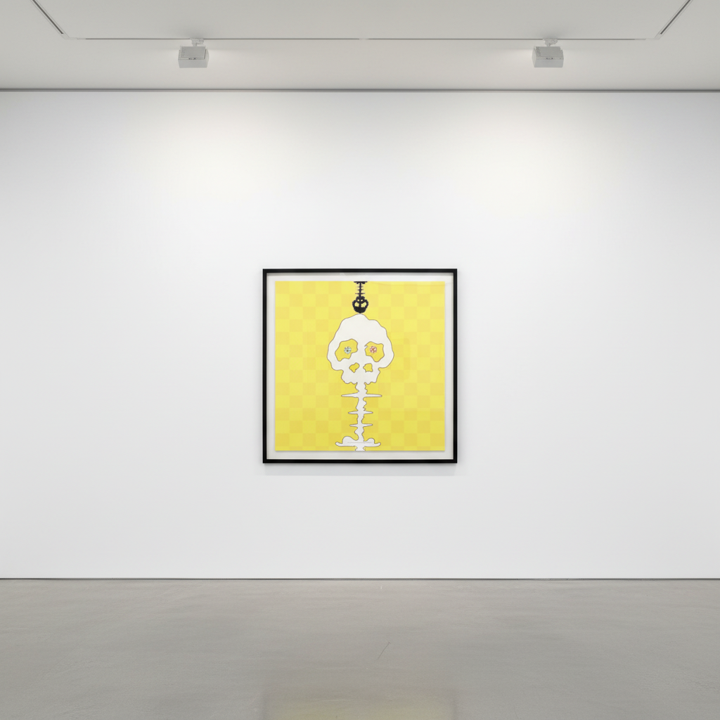 Takashi Murakami - Dokuro Yellow, 2000, Four color offset print , gold cold foil