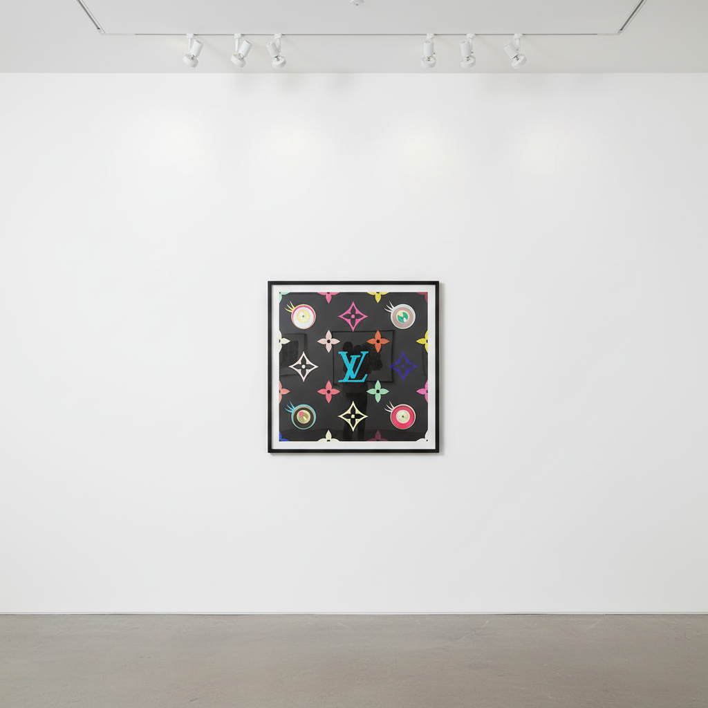 Takashi Murakami - Eye Love Superflat (Black), 2003, Silkscreen