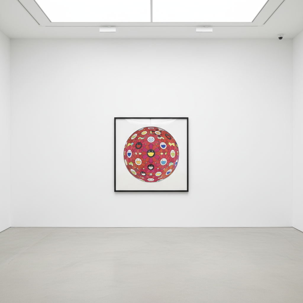 Takashi Murakami - Flowerball (3D) - Red Ball, 2013, Offset lithograph