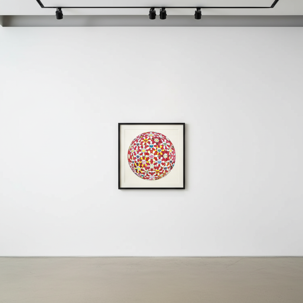 Takashi Murakami - Flowerball: Koi/Red crowned Crane Vermillion: From Japan with Love, Offset lithograph