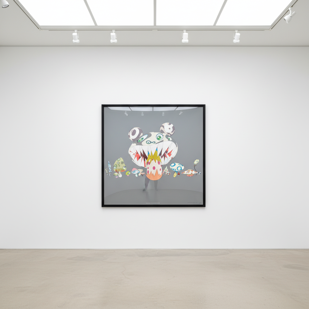 Takashi Murakami - Here Comes Media (grey), 2001, Lithograph
