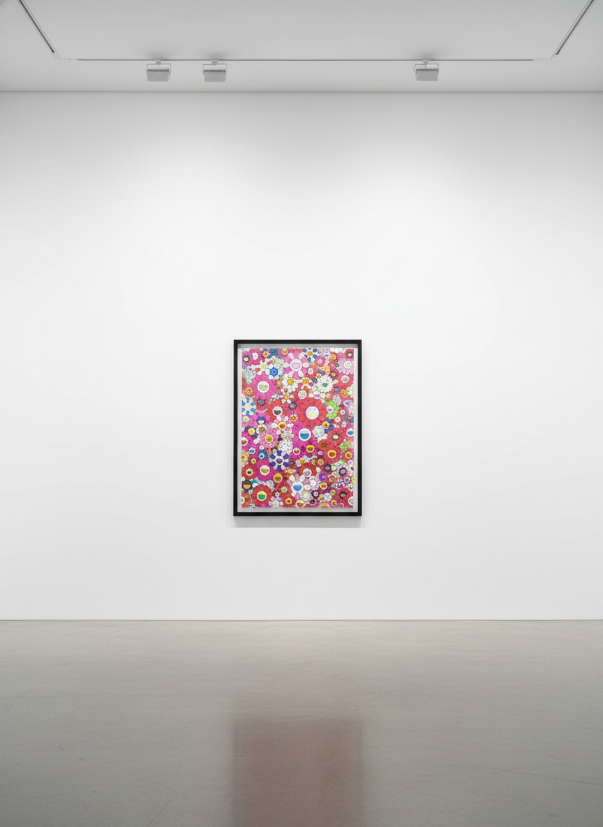 Takashi Murakami - Homage to Monopink 1960 D, 2011, 4c offset print + cold stamp