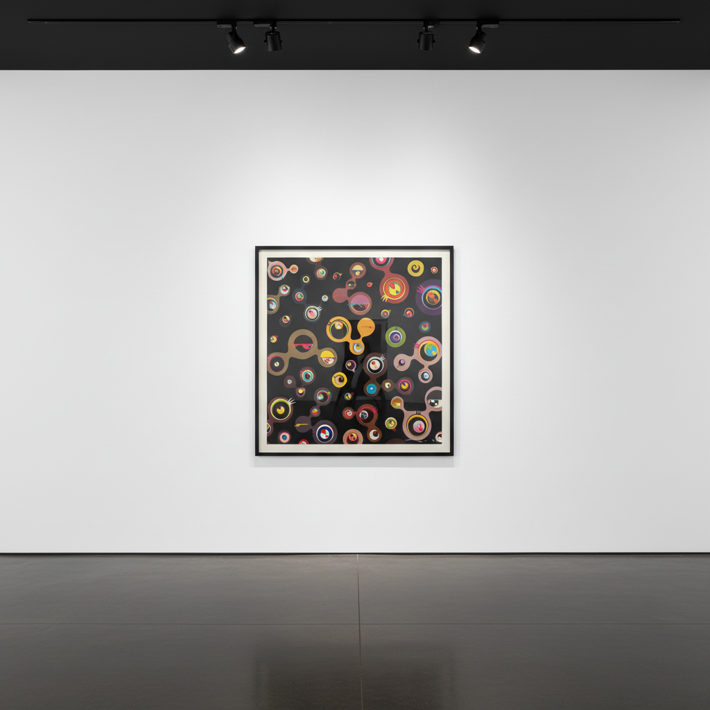 Takashi Murakami - Jellyfish Eyes (black 4), 2006, Lithograph