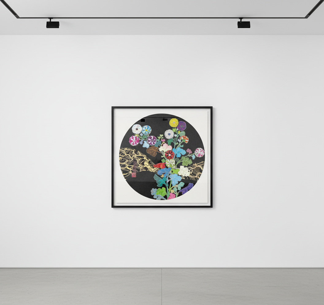 Takashi Murakami - Kansei: Wildflowers Glowing In The Night, 2014, Offset lithograph in colors with foil and gloss varnish...
