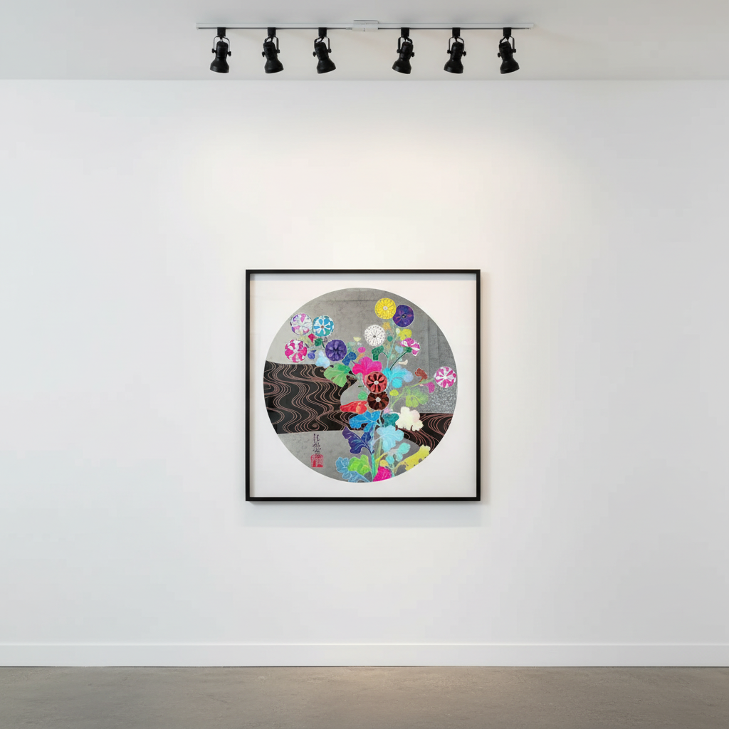 Takashi Murakami - Korin, Tranquility, 2020, Offset print with cold stamp and high gloss varnishing