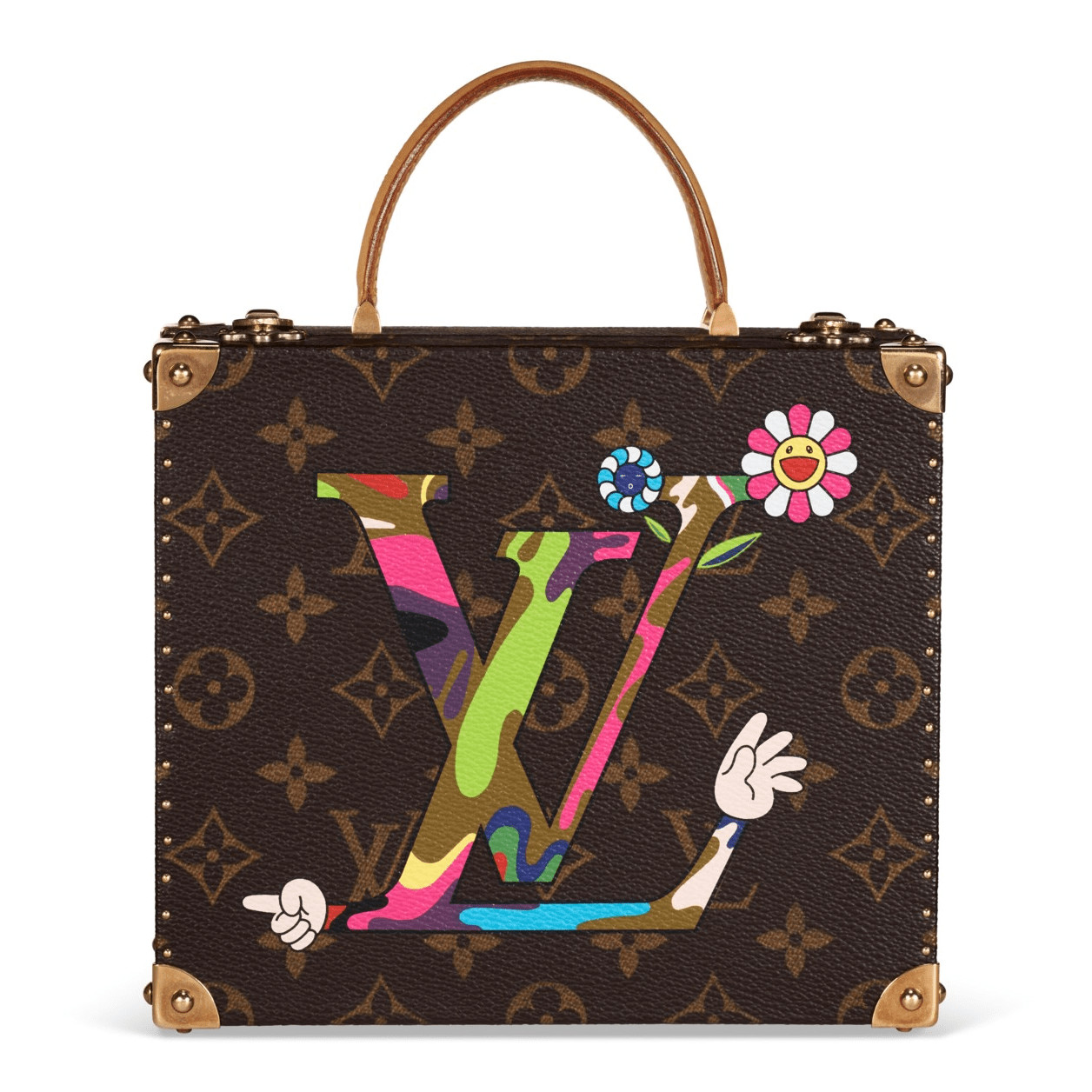 Takashi Murakami - LIMITED EDITION CLASSIC MONOGRAM CANVAS LV HAND MOCA SUPERFLAT JEWELLERY BOX, 2003