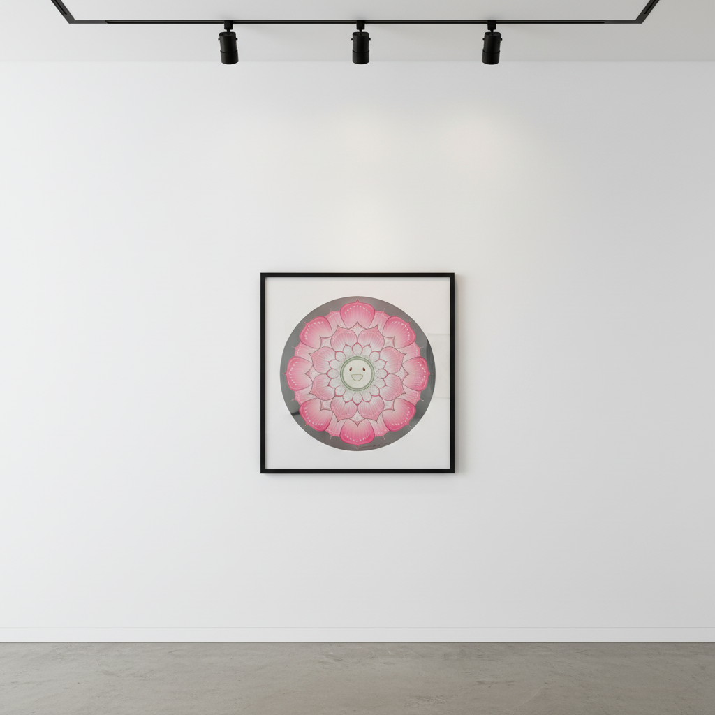 Takashi Murakami - Lotus Flower (Pink), 2010, Offset lithograph in colors with cold stamp and high gloss varnish