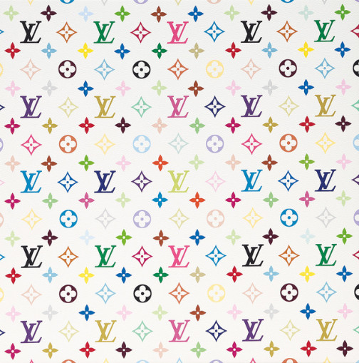 Takashi Murakami - LV Monogram Multicolor White, 2007, Screen print on canvas