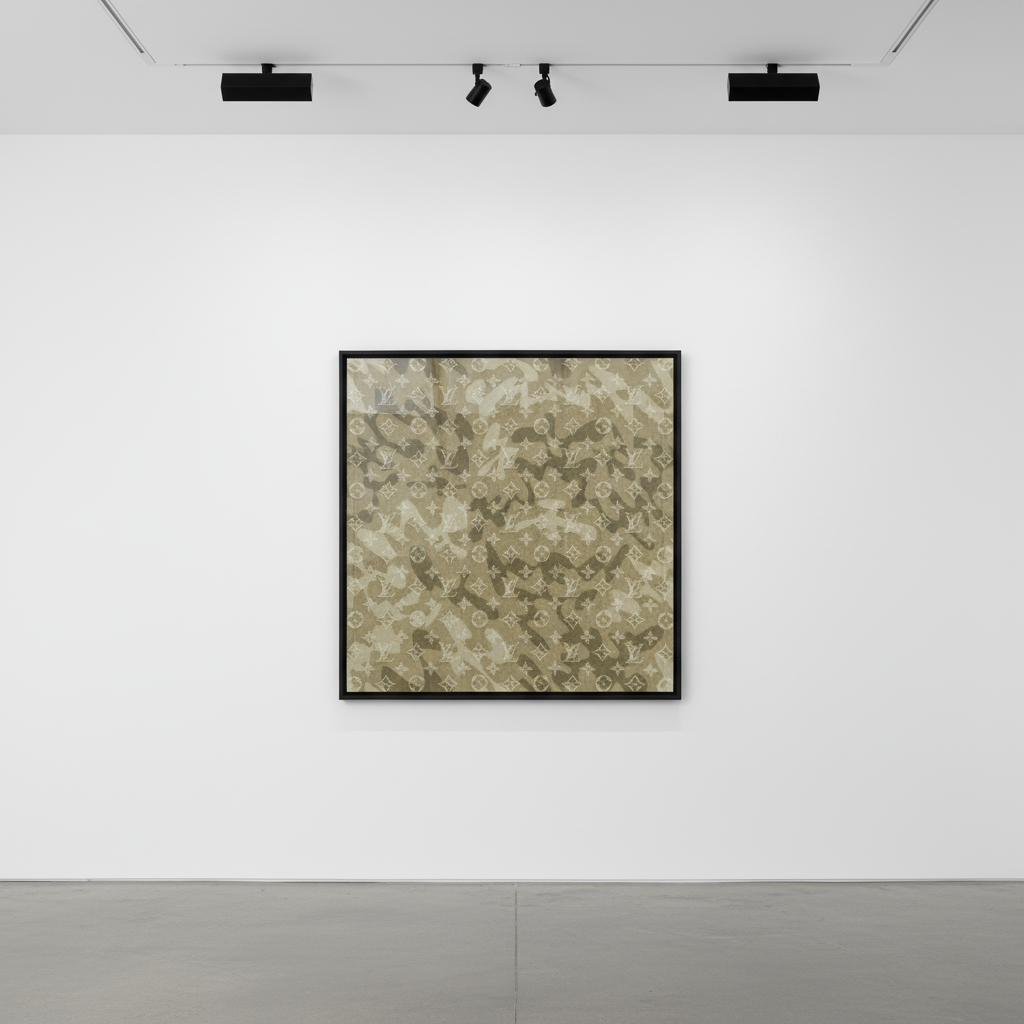 Takashi Murakami - Monogramouflage (denim), 2008, Screenprint