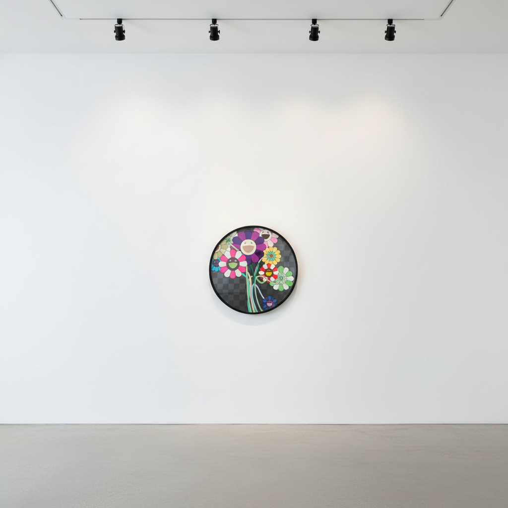 Takashi Murakami - Purple Flowers in a Bouquet, 2010, Offset lithograph, cold stamp and high gloss varnishing