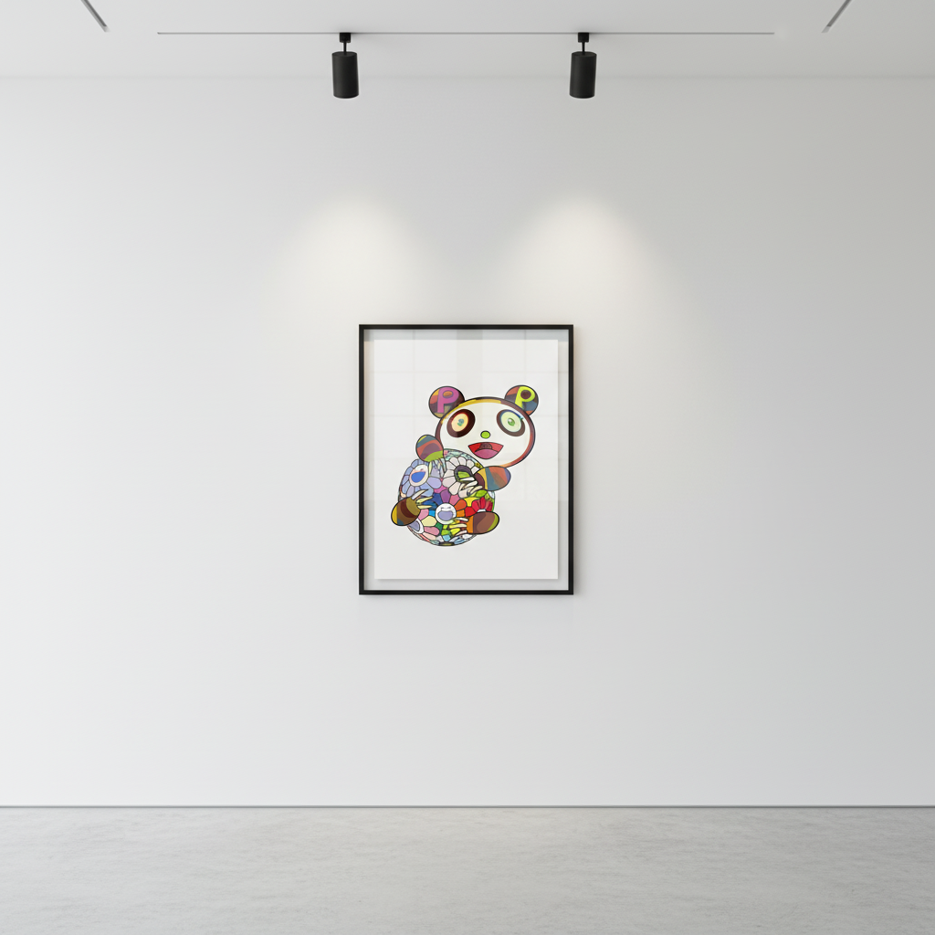 Takashi Murakami - Takashi Murakami, A Panda Cub Hugging a Ball of Flowers, 2020, Silkscreen
Edition of 100