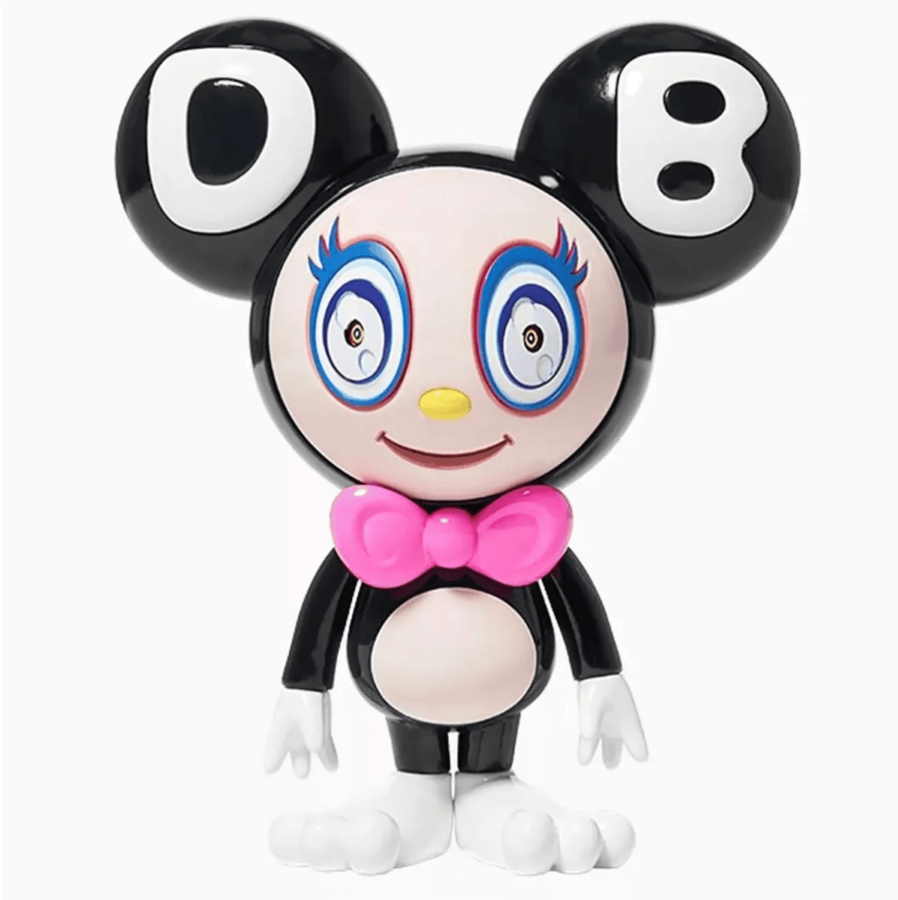 Takashi Murakami - Untitled (Black), 2020, FRP, urethane paint, stainless steel, wood
