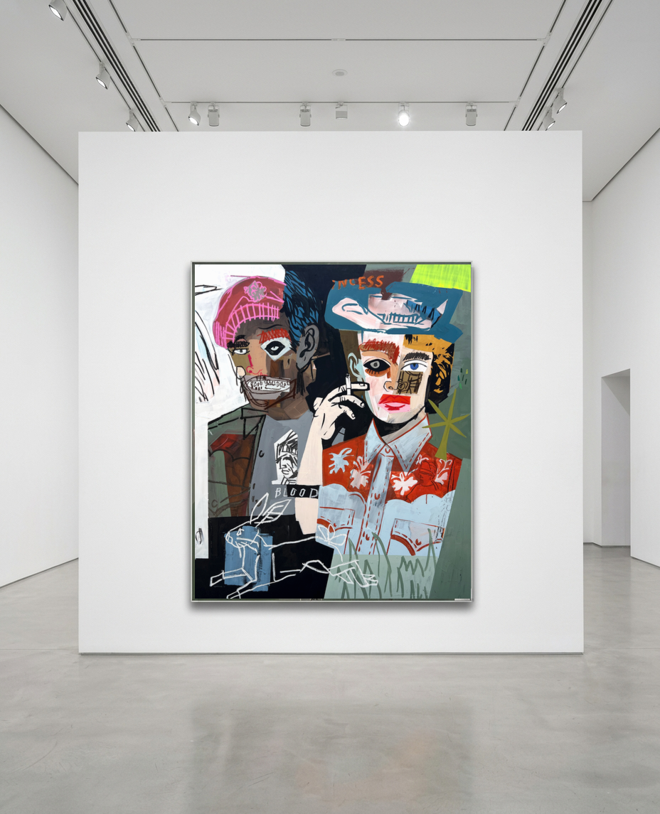Terry Urban - Cutting Luther's Grass, 2026, Acrylic, Oil, Charcoal, Aerosol on Canvas