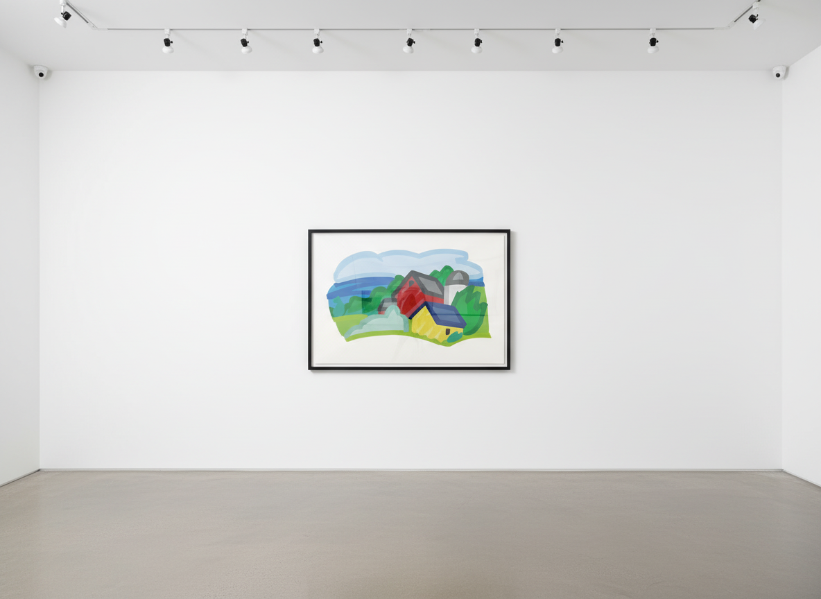 Tom Wesselman - House and Barn In Distance, 1991, Silkscreen